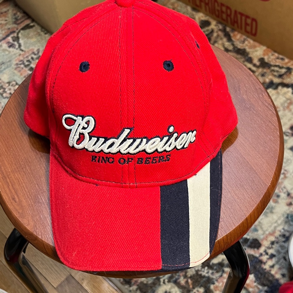 Budweiser Red and Black Hat